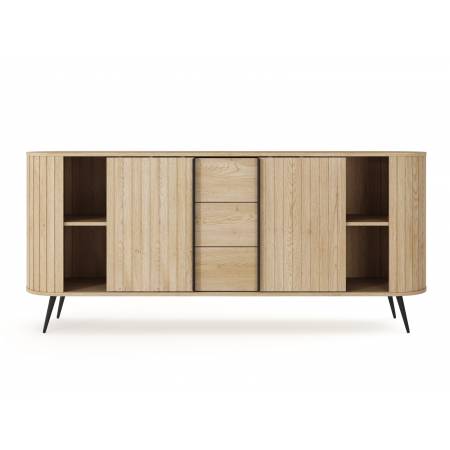 Komoda ryflowana dąb cremona 196 cm 2D3S LAVIA